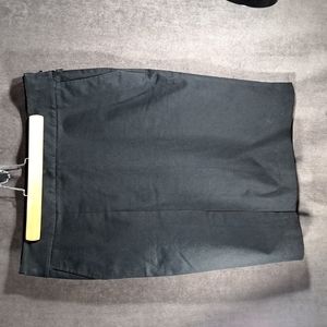 Tommy Hilfiger Black Red Lining Pencil Skirt Off Centre Front Slit VG 12